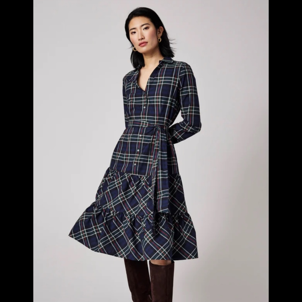 UNTUCKit Dara Tiered Midi Dress EUC